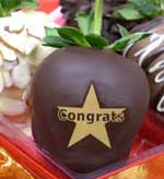 congradulations decorated chocolate covered strawberries