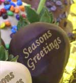 seasons greeting chocolate covered strawberry - make your next party rock