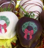 holiday festive wreath chocolate covered strawberries delivered nationwide , perfect for your parties
