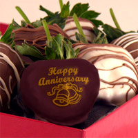 Anniversary Special Chocolate Covered Strawberries delived