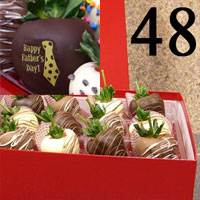Father's day 4 Dozen Drizzle Chocolate Covered Strawberry Gift set