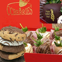 Father's Day Chocolate Covered Strawberries and Cookies delivered 