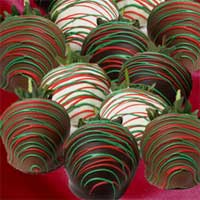 Merry Christmas 4+ Dozen Chocolate Covered Strawberry Gift set