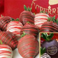 Happy Valentine's Day Large Drizzle Chocolate Covered Strawberry Gift box