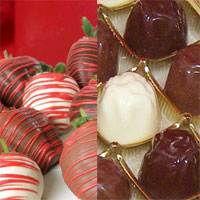 Valentine's Day Raspberries & Hand Dipped Chocolate Covered Strawberries  Delivered