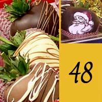 Santa 4 Dozen Wholesale Chocolate Covered Strawberry Gift set