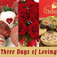 cookies, chocolate strawberries and roses