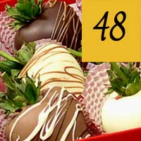 4 Dozen Drizzle Chocolate Covered Strawberry Gift set