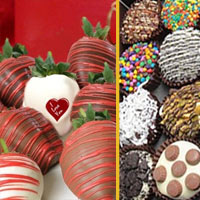 I Love You Valentine's Day  Chocolate Covered Strawberries and Cupcakes  delivered 