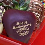 Chocolate covered strawberries decorated and delivered for anniversaries