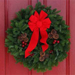 balsam trees, wreaths and garlands plus Christmas floral delivered products