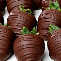 delivered gourmet dark chocolate covered strawberries