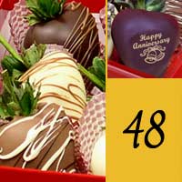 Anniversary 4 Dozen Chocolate Covered Strawberry Gift set