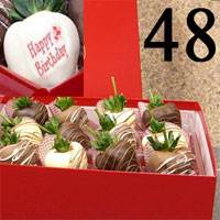 Happy Birthday 4 Dozen Celibration Chocolate Covered Strawberry Gift set