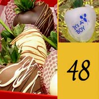 It's A Boy Wholesale 4 Dozen Chocolate Covered Strawberry Gift set