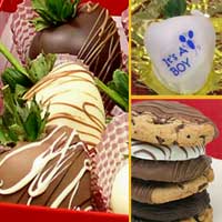 It's A Boy Delivered hand dipped cookies & Hand Dipped Chocolate Strawberries