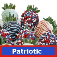 Delivered Patriotic Drizzle & Stars chocolate covered strawberries