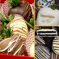 Graduation hand dipped oreos & Hand Dipped Chocolate Strawberry Gift set