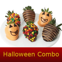 Halloween chocolate covered strawberry combo