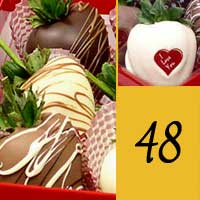 I Love You 4 Dozen Drizzle Chocolate Covered Strawberry Gift set