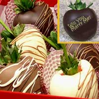 Will You Marry Me? Delivered decorated chocolate covered strawberries