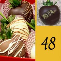 Will You Marry Me? 4 Dozen Chocolate Covered Strawberry Gift set