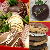 Will You Marry Me? Hand dipped cookies & Hand Dipped Chocolate Strawberries