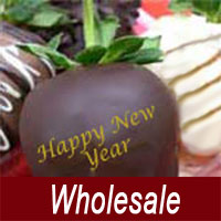 Happy New Year 4+ Dozen Drizzle Chocolate Covered Strawberry Gift set