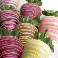 hand dipped chocolate covered strawberries for spring & Easter