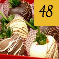 Thank You 4 Dozen Drizzle Chocolate Covered Strawberry Gift set