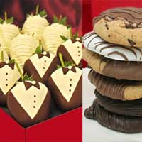 Formal Chocolate Covered Strawberries and chocolate chip cookiesdelivered