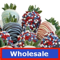 Delievred Partriotic wholesale chocolate covered strawberries