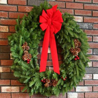 36 balsam christmas massive wreath with pinecones for delivery