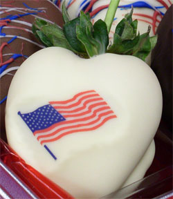 Patriotic Chocolate Covered Strawberries for Delivery